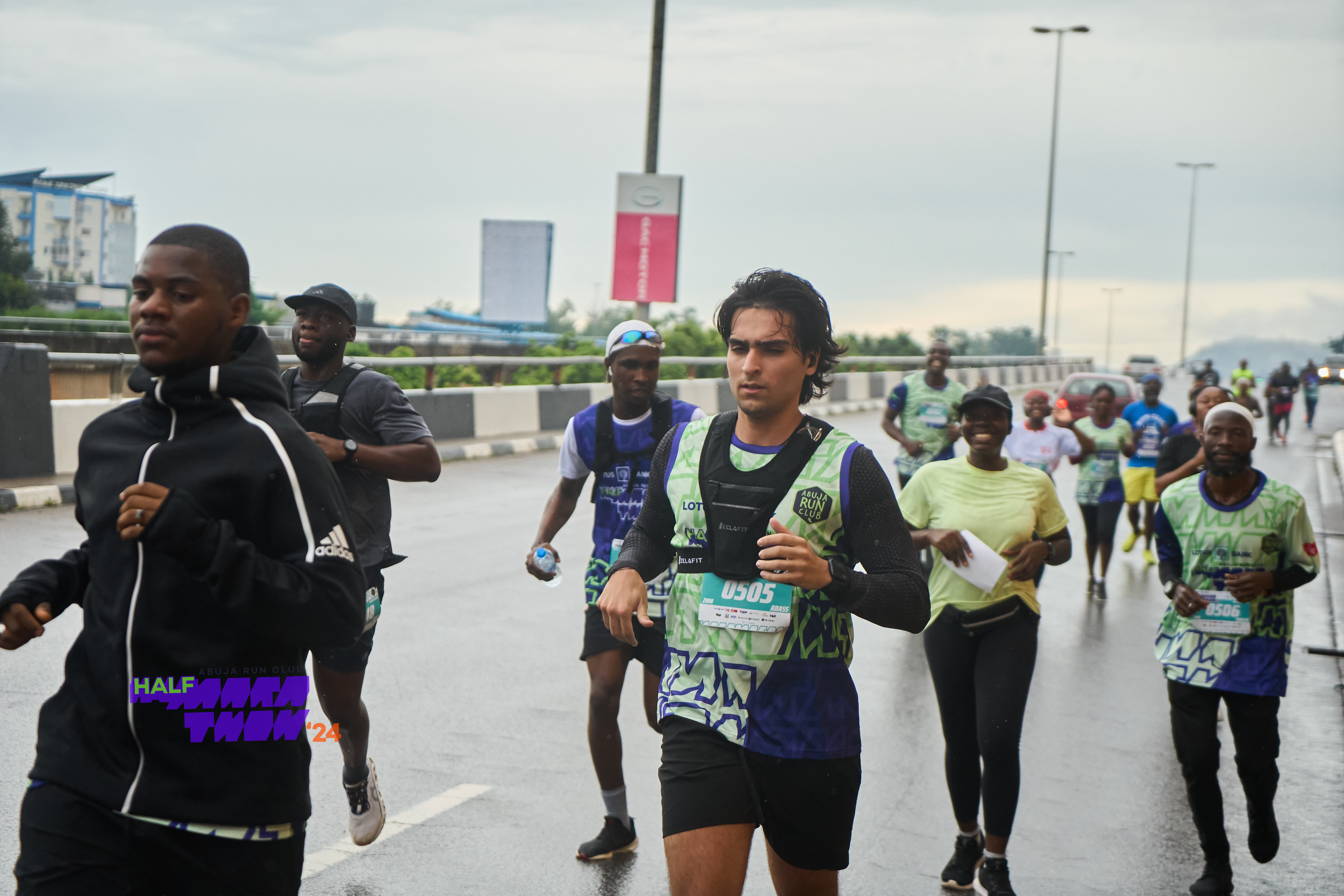 Runners ready at the start